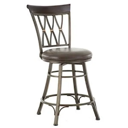 Swivel Counter Stool with X Back
